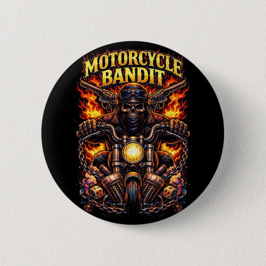 Motorfietsonruststoker Ronde Button 5,7 Cm (Voorkant)