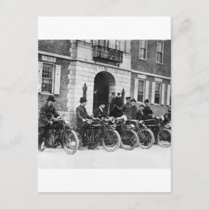 Motorfietspad, begin jaren 1900 briefkaart