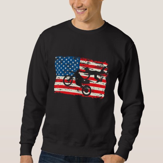 Motorfietspad biker America Flag Patriotic 1 Trui (Voorkant)