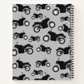Motorfietspatroon Aangepaste naam Notitieboek (Achterkant)