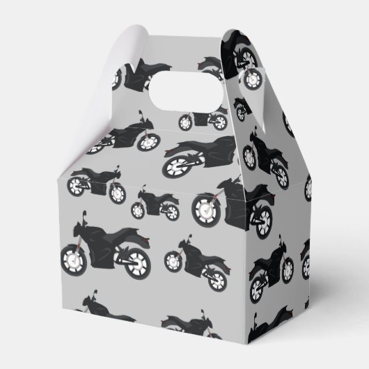 Motorfietspatroon Gepersonaliseerd naam geboorteda Bedankdoosjes (Achterkant)