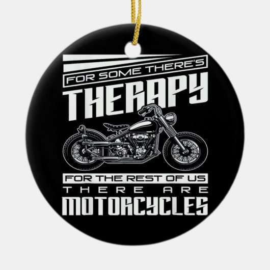 Motorfietspinnertherapie Keramisch Ornament (Voorkant)