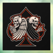 Motorfietsshop Angel in Devil Ace of Spades Raamsticker (Vel 3)