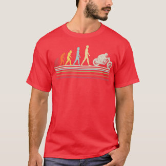  motorfietsstijl menselijke evolutielijnen t-shirt