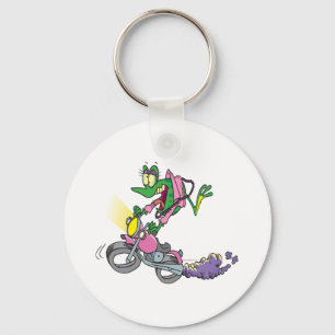 motorfietstermeisjes kikker kikker dier cartoon sleutelhanger
