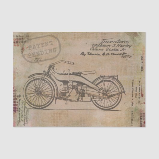 Motorfietsvintage Tissuepapier (Voorkant)