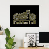 Motorfietswand Poster (Thuiskantoor)