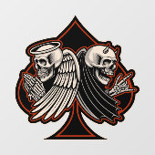 Motorfietswinkel engel in de ontwikkelingszone van raamsticker (Vel)