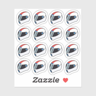 Motorhelm Moto Racer Sport Doodle Planner Sticker