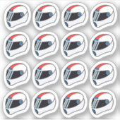 Motorhelm Moto Racer Sport Doodle Planner Sticker (Voorkant)