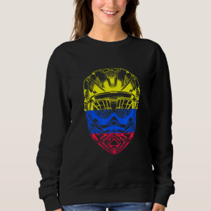 Motorhelm voor mountainbike met Colombiaanse vlag Trui
