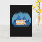 Motorhome Campervan Hiking Camping Gift Kaart (Gele Bloem)