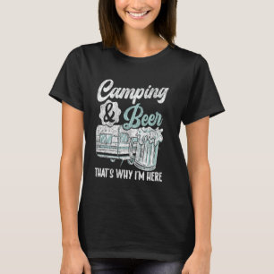 Motorhome Camping Retro Bier Caravan Rv Trailer Ca T-shirt