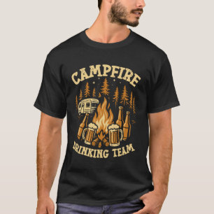 Motorhome Camping Retro Dronken Alcohol Bier Kampe T-shirt