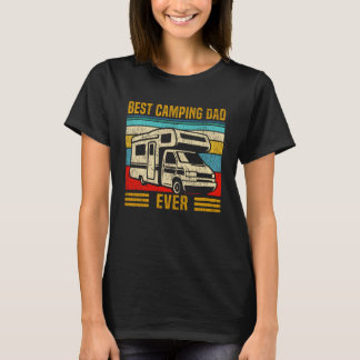Motorhome Camping Retro Family Best Camping Dad Ev T-shirt