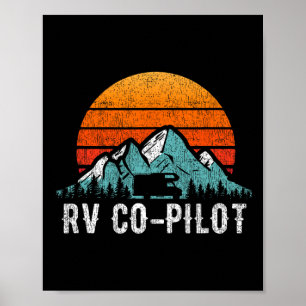 Motorhome Reisspullen Rv Vakantie Retro Rv Co-pilo Poster