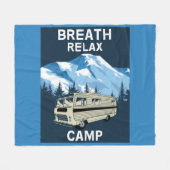 Motorhome RV | Camper | ReisVan | Retro-Mok Fleece Deken (Voorkant (Horizontaal))