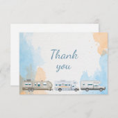 Motorhome RV Camper Trailer Dank u Bedankkaart (Voorkant / Achterkant)