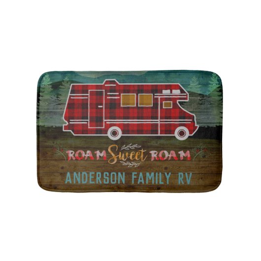Motorhome RV Camper Travel Van Rustic - Aangepast Badmat (Voorkant)