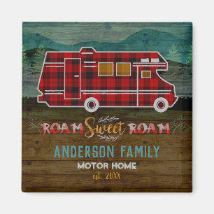 Motorhome RV Camper Travel Van Rustic - Aangepast Magneet