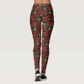 Motorhome RV Camper Travel Van Rustic Pine Pattern Leggings (Achterkant)