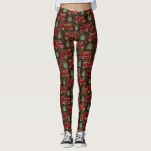 Motorhome RV Camper Travel Van Rustic Pine Pattern Leggings (Voorkant)