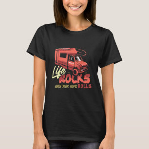 Motorhome Rv Camping Camper Life springt als uw H T-shirt