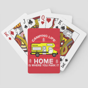 Motorhome RV Motorhome Camping Life Latte Mok Pokerkaarten