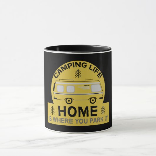 Motorhome | RV Motorhome | Camping Life Latte Mug (Centre)