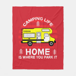 Motorhome RV Motorhome Latte Mok kamperen Fleece Deken