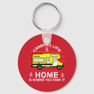 Motorhome RV Motorhome Latte Mok kamperen Sleutelhanger