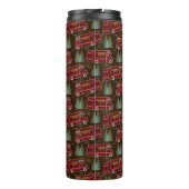 Motorhome Van RV Camper Rustic Pine Pattern | Naam Thermosbeker (Achterkant)