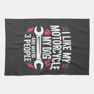 Motorhond Eigenaar Humor Theedoek