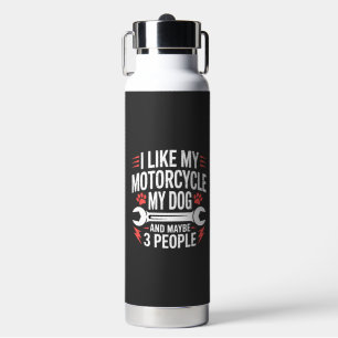 Motorhond Eigenaar Humor Waterfles