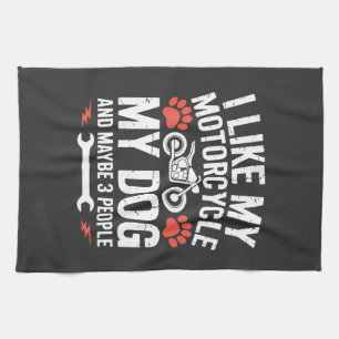Motorhond Sarcasme Citaat Hond Humor Theedoek