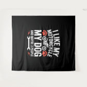 Motorhond Sarcastisch Quote Hond Humor Wandkleed (Voorkant (horizontaal))