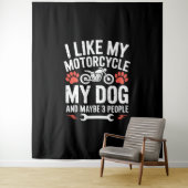 Motorhond Sarcastisch Quote Hond Humor Wandkleed (In situ)