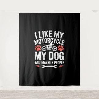 Motorhond Sarcastisch Quote Hond Humor Wandkleed