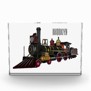 Motorlocomotief, afbeelding van cartoon fotoblokken