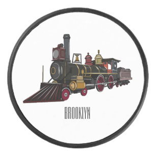 Motorlocomotief, afbeelding van cartoon hockey puck