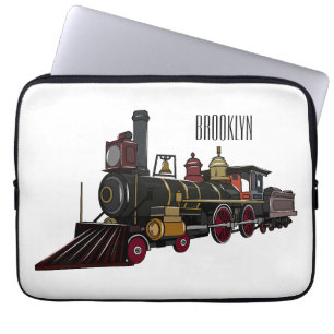 Motorlocomotief, afbeelding van cartoon laptop sleeve