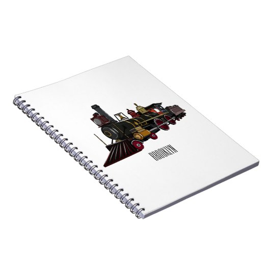 Motorlocomotief, afbeelding van cartoon notitieboek (Rechterzijde)