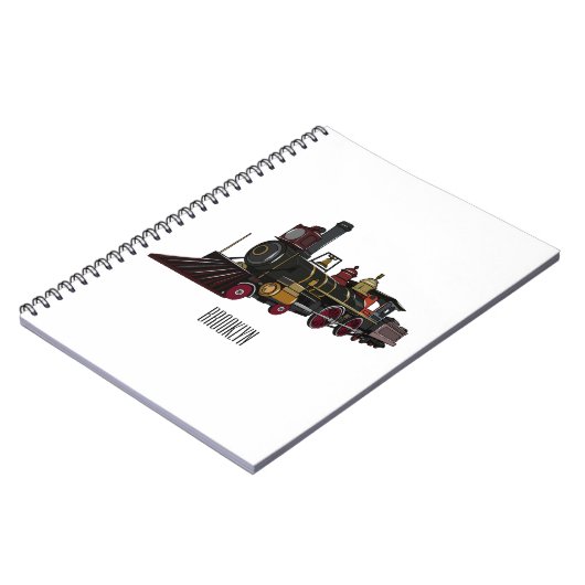 Motorlocomotief, afbeelding van cartoon notitieboek (Linkerzijde)