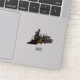 Motorlocomotief, afbeelding van cartoon sticker