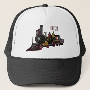 Motorlocomotief, afbeelding van cartoon trucker pet