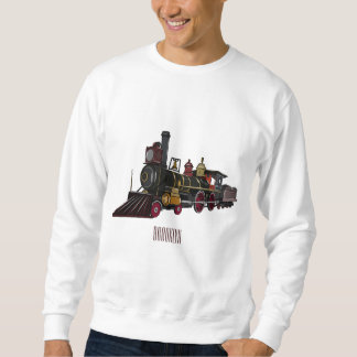 Motorlocomotief, afbeelding van cartoon trui