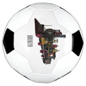 Motorlocomotief, afbeelding van cartoon voetbal (Gedraaid)