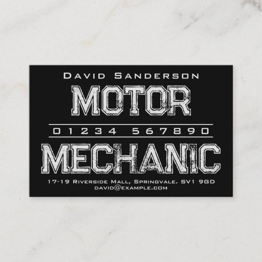 Motormechanisch Visitekaartje (Voorkant)