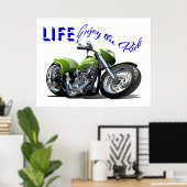 Motorposter - Geniet van de Rit Poster (Thuiskantoor)