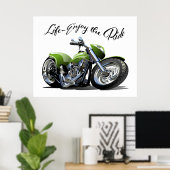 Motorposter - Geniet van de Rit Poster (Thuiskantoor)